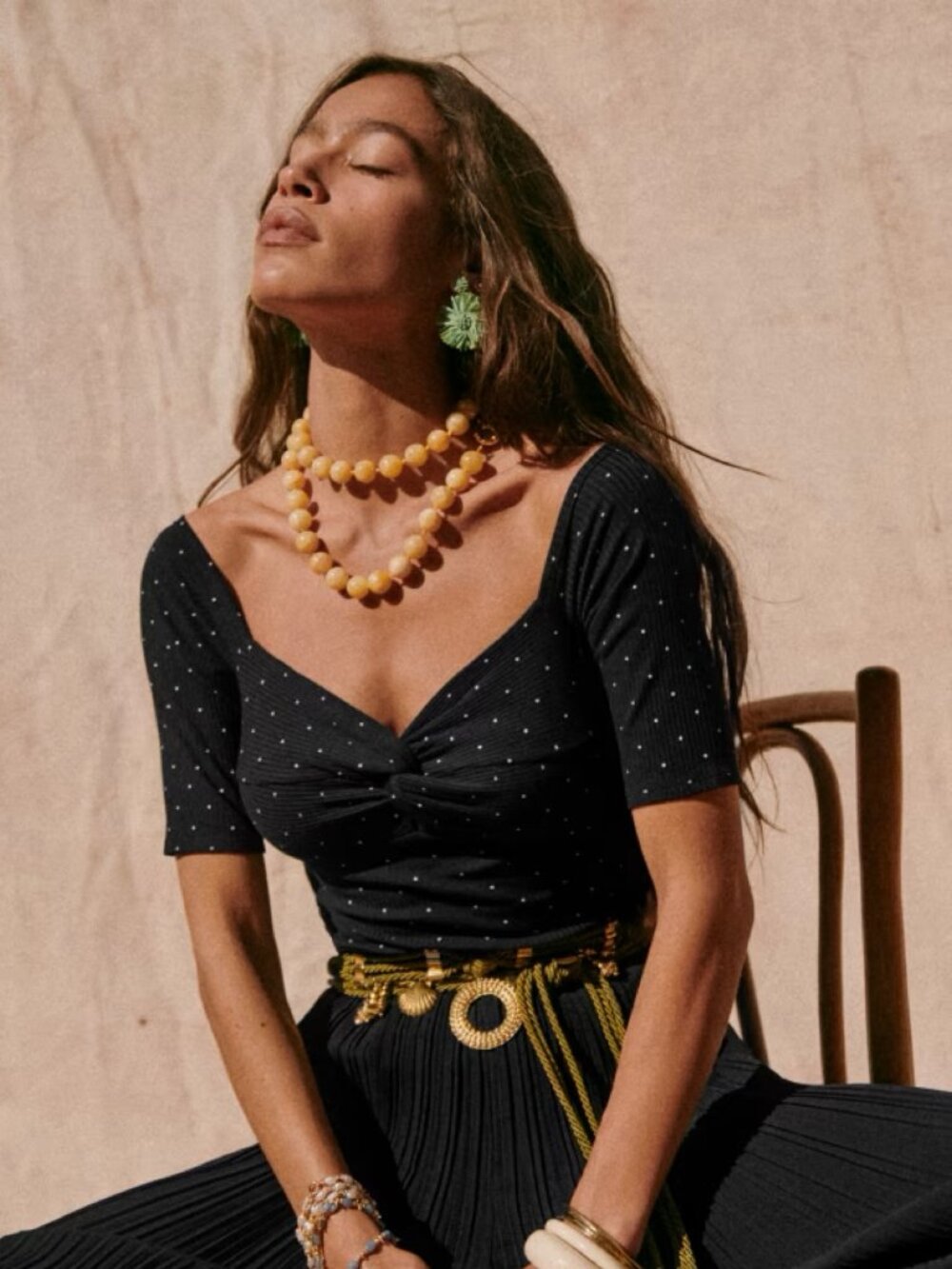 Sezane Caro T-Shirt in Polka Dots